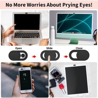 Webcam Cover Slide for Laptop MacBook Pro PC Tablet IPad IPhone Anti-Spy Privacy Shutter Sticker Camera Blocker Ultra Thin Caps
