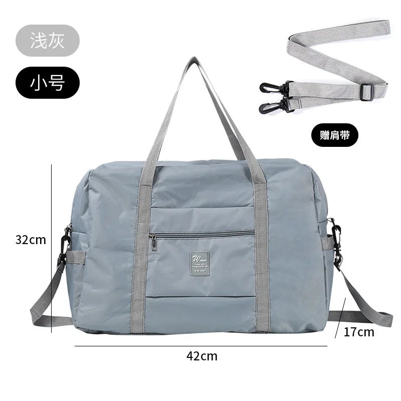 2025 Newest Moving Luggage Bag Hand-held Drawbar Travel Bag Women's Business Foldable Travel Clothing Storage Bag