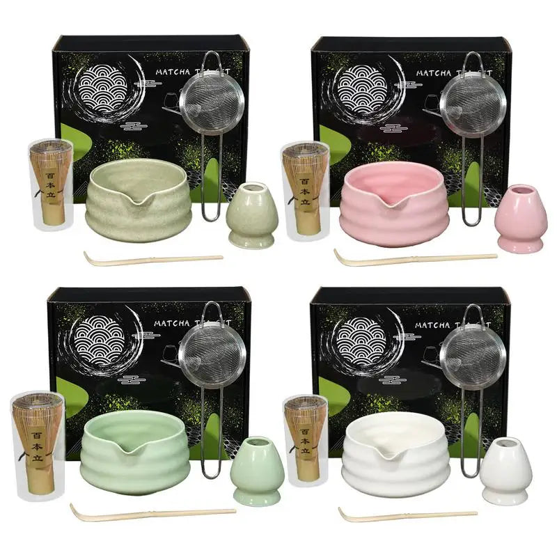 Japanese Tea Set 5-Piece Authentic Matcha Set Professional Matcha Whisk Set Matcha Kit For Matcha Lovers Novices Family Friends