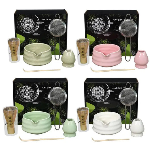 Japanese Tea Set 5-Piece Authentic Matcha Set Professional Matcha Whisk Set Matcha Kit For Matcha Lovers Novices Family Friends