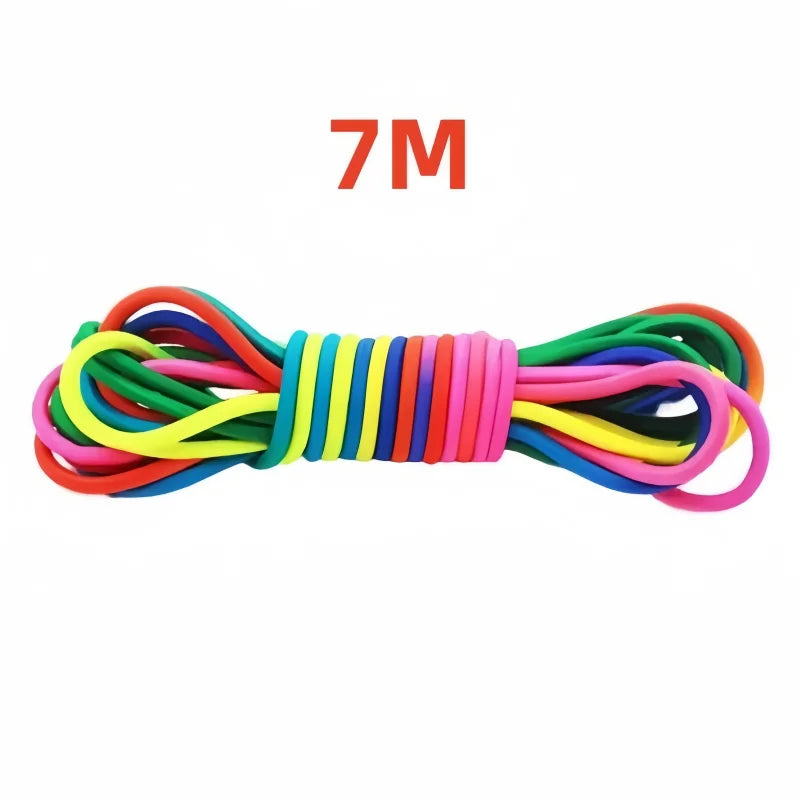 5-10M Super Elastic Jump Rope Endurance Training Fun Exercise Toys Indoor Outdoor Home Group Adjustable Rubber Jump Rope Strap