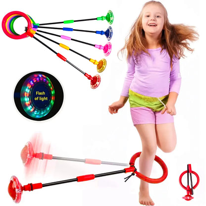 Flash Jumping Rope Ball Kids One Foot Outdoor Fun Sports Children Jumping Force Reaction Training Swing Ball Child-parent Games
