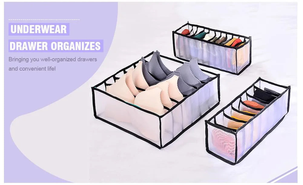 Closet Organizer Underwear Organizer For Wardrobe Clothes Organizers Cabinets Drawer Organizers Bra Socks Storage Organizer Box