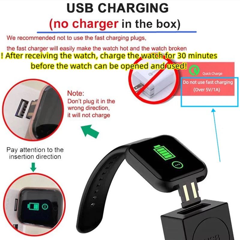 Smart Watch Sport Fitness Bracelet Control Music Message Display Pedometer Bluetooth Connect Smartwatch 116P Alarm Clock Weather