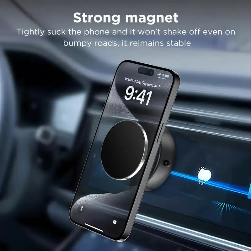 360 ° Intelligent Car Mount Mobile Phone Holder Magnetic Black Technology Universal Adsorption Bracket Vacuum Adsorption Stable