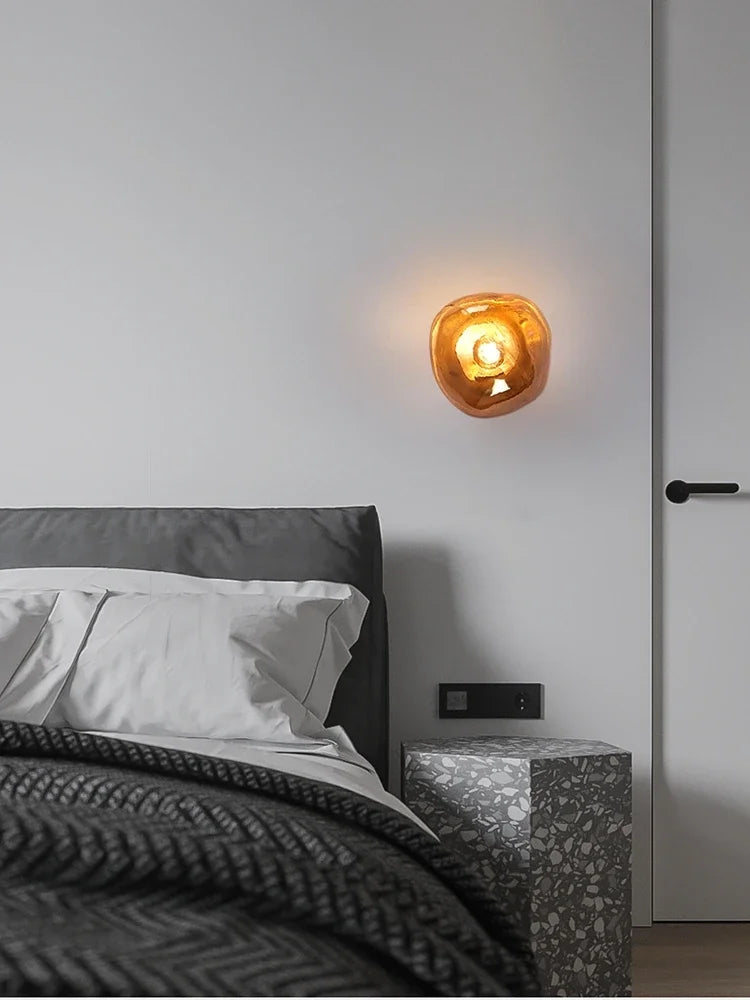 Lava Wall Lamp Glass Background Wall Decorative Nordic Living Room Lamp Bedroom Bedside Lamp Staircase Bar
