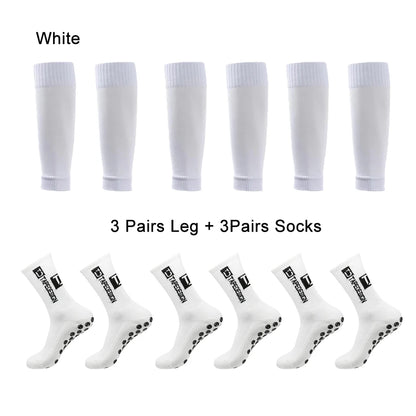 3 Sets Non-Slip Sports Dispensing Socks for Outdoor Training - Adult Leg Socks for Football Basketball Tennis Running
