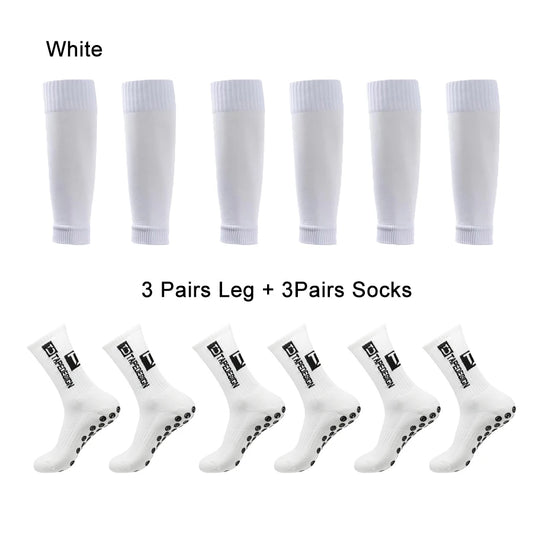3 Sets Non-Slip Sports Dispensing Socks for Outdoor Training - Adult Leg Socks for Football Basketball Tennis Running