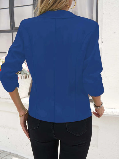 New Office Lady Suits Jacket Tops Formal Women's Seven Quarter Sleeved Suit Coats Casual Black Workwear Blazer Femme Clothing