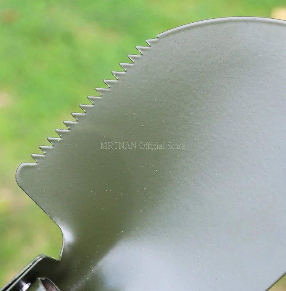 Foldable Portable Mounted Shovel Camping Tent Outdoor Shovel Self-defense Survival Tool Compass Storage Bag