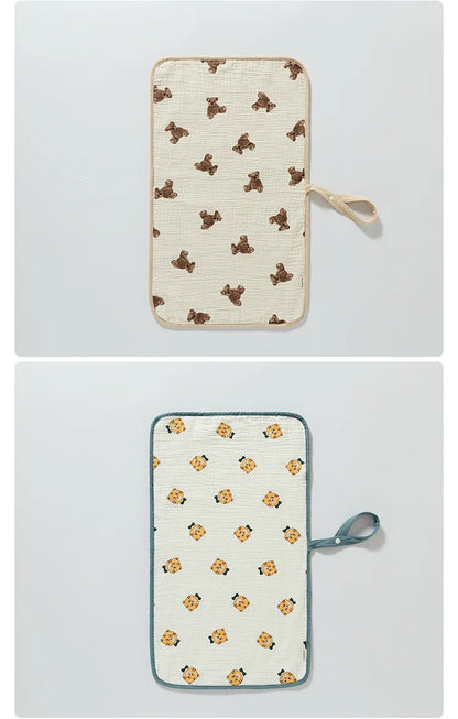 Foldable Baby Infant Cotton Changing Pads Reusable Soft Cotton Infant Mat Changing Pad for Newborn Underpads Two-sided Mattress