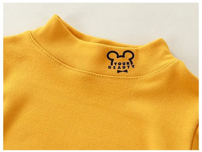 Baby Tops Children Turtleneck Bottoming Shirt for Boys Girls Long Sleeve T Shirts Warm Casual Kids Pullover Child Clothing 2023