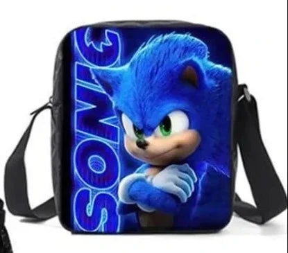 HOT 3PC-SET Sonic Backpack Primary and Secondary School School Bags  Anime Cartoon School Bags Best Gifts for Kids Mochila