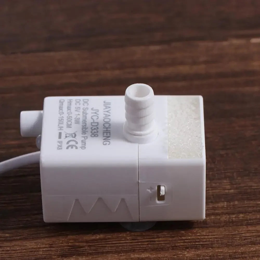 Ultra-quiet Pet Water Dispenser Pump LED Light 5V Mini Submersible Pump Large Flow Detachable Water Fountain Pump Replacement