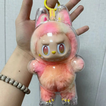 LABUBU Doll Transparent Protective Case Portable Dust Cover Backpack Hanging Decoration Labubus Accessories For LABUBU V1 V2 V3