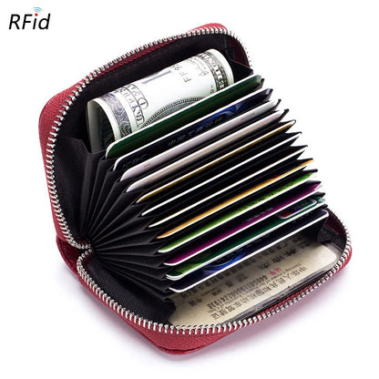 Women RFID Blocking Wallet Genuine Leather Anti Theft 36 Card Holders Women Wallets With Phone Case Clutch Bags Coin Purse Girl