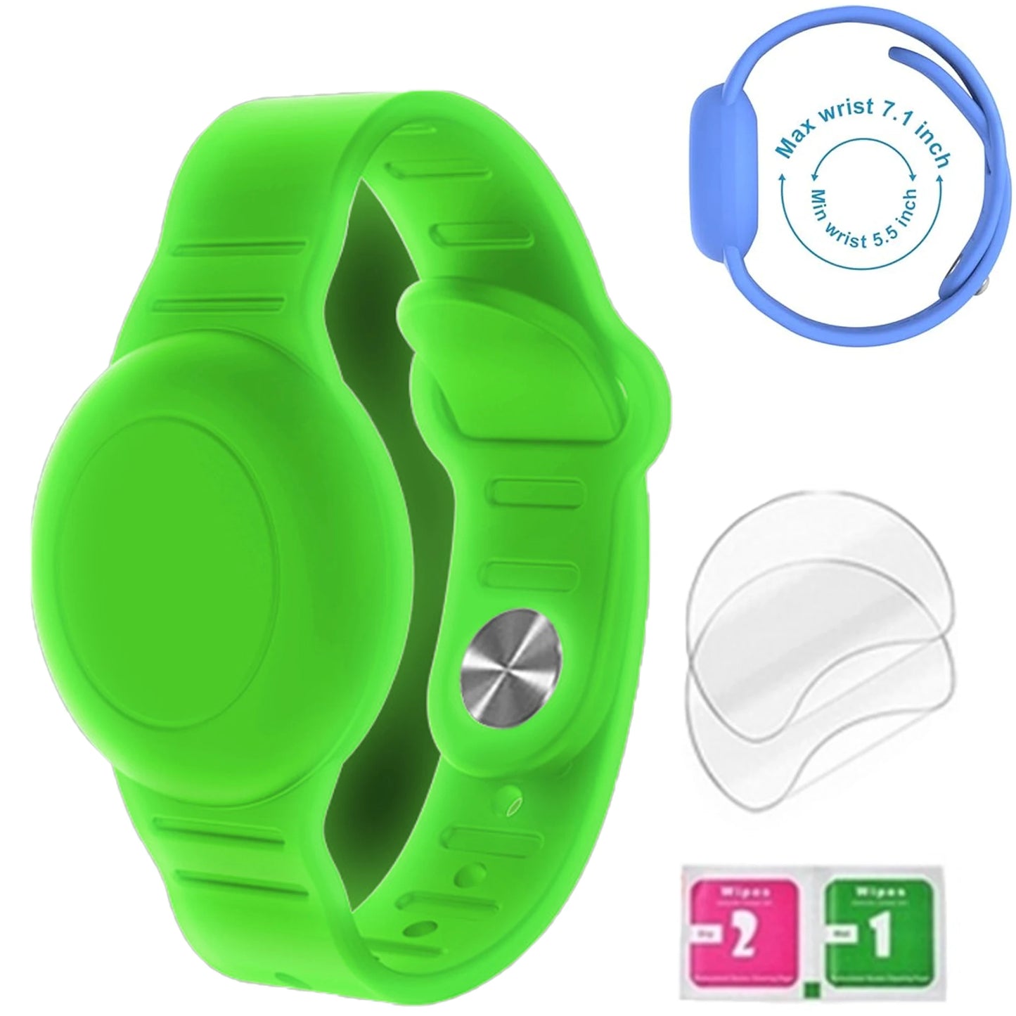 Silicone Steel Clip Compatible with Apple AirTag - Protective Silicone Clip for Tracker Protect Keychain Silicone Cover