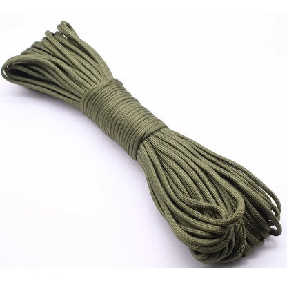 30M Paracord Outdoor Camping, Survival Lanyard, Parachute Rope, Walking Tent Accessories