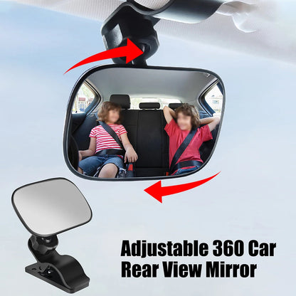 360 Rotation Car Back Seat Baby Kids View Mirror 2 in 1 Auto Ornament Universal Mini Safety Monitor Car Accessories Adjustable