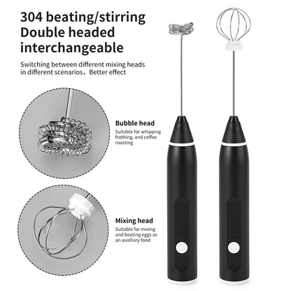 Portable UBS Electric Egg Beater 3-speed Wireless Blender Coffee Milk Bubbler Cream Butter Whipper Food Blender
