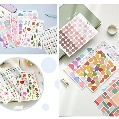 School Supplies Planner Album Self-adhesive Decorative Decals Label Stickers Stationery Stickers Diary Scrapbooking Stickers