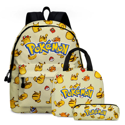 Pokemon Pikachu School Bags Backpacks Anime Kids Bags Kawaii Big Capacity Travel Bag Teenagers Schoolbag Girls Boys Rucksacks