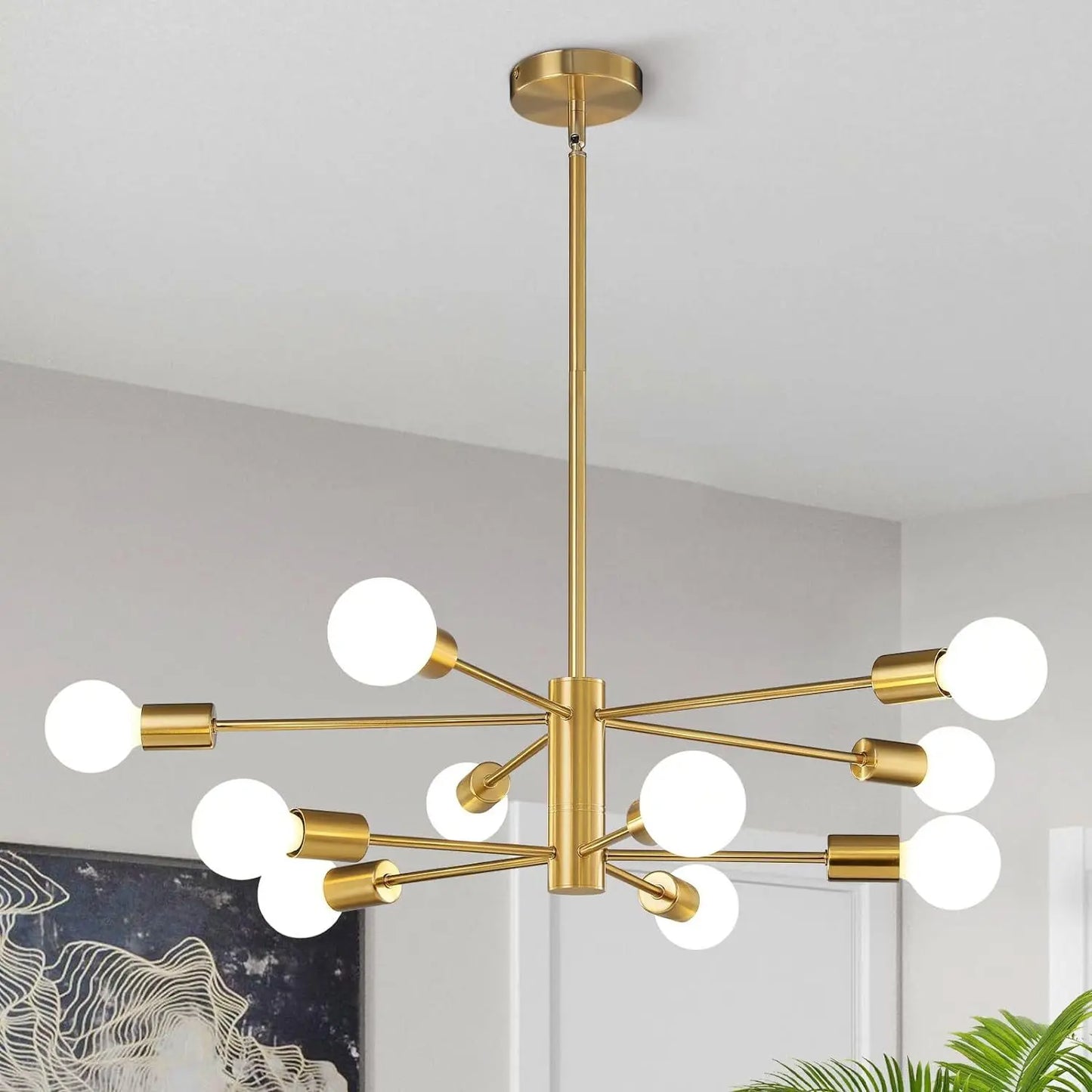 Decorative Living Room Chandelier Light 6/8/10/12 Lamps Heads Modern E27 Ceiling Chandelier Dining Room Bedroom Chandelier Lamp