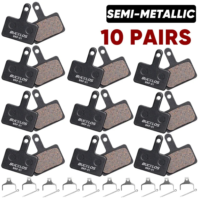 BUCKLOS MTB Bike Brake Pads Durable Hydraulic Disc Brake Pads fit B01S Semi-Metal MTB Road Cycling Wear Resistant Brake Pad Part