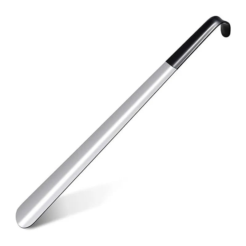 Stainless steel shoehorn, shoe lift, no bending shoe wearer, shoehorn.