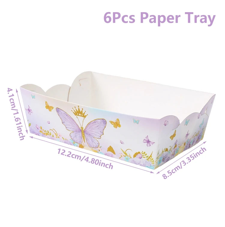 Butterfly Party Snack Tray Butterfly Birthday Party Decoration Kids Girls Birthday Party Supplies Baby Shower Party Decoration