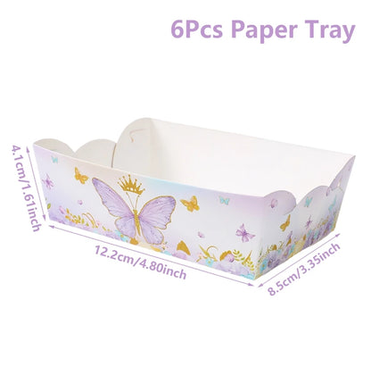 Butterfly Party Snack Tray Butterfly Birthday Party Decoration Kids Girls Birthday Party Supplies Baby Shower Party Decoration