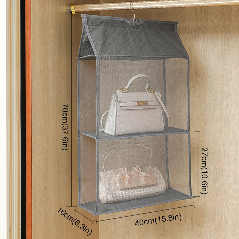 handbag storage hanging bag Organizer Wardrobe Closet Storage Transparent Three-dimensional Home Organization hanging bag