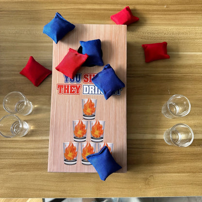 Wooden sandbag sports game simple drinking game props throw sandbag
