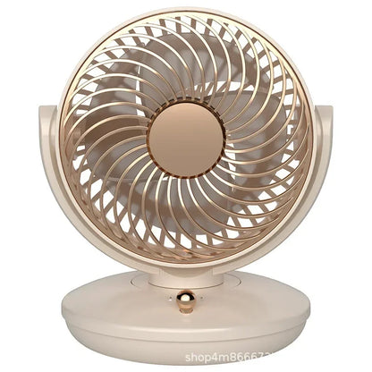 Desktop Rechargeable Fan Small Portable Air Conditioning Appliances Auto Rotation Ventilador 3-speed Wind Silent for Home Office