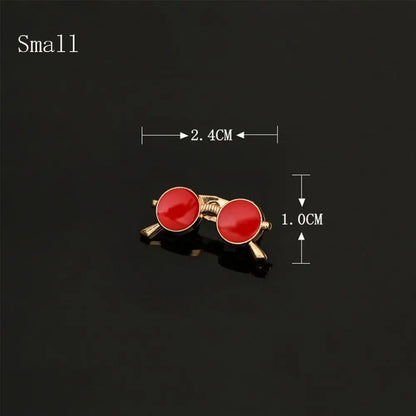 Fashion Accessories Sunglasses Shape Jackets Suit Accessories Shirt Brooch Badge Collar Pins Glasses Brooch