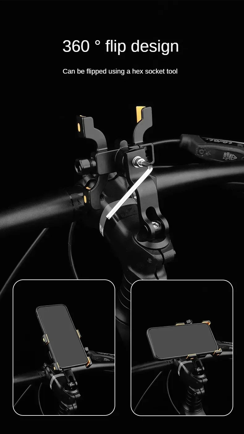 Bicycle Mountain Bike Four Claw Mobile Phone Stand Outdoor Sports Aluminum Alloy Mobile Phone Stand Cycling Mobile Phone Stand