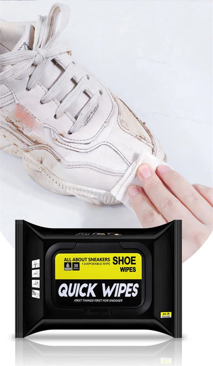 12Pcs/30Pcs Disposable Shoes Clean Wipes Portable White Shoes Cleaning Care Wipes Sneakers Cleaning Quick Wet Wipe VIE LENTE