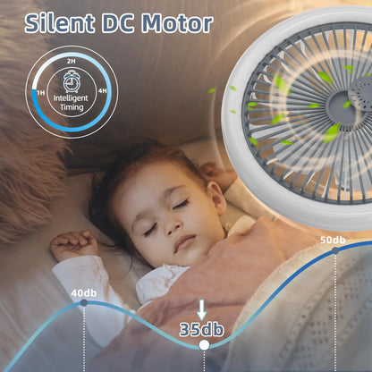 Smart Control Ceiling Fan 360 Rotation Ceiling Lamp Silent Room Fans LivingRoom Kitchen Energy saving Household Decorate