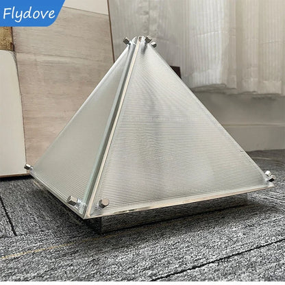 Bedroom Bedside Decorative Art Lamp Pyramid Living Room Floor Lamp Designer Light and Shadow Study Atmosphere Glass Desk Lamp