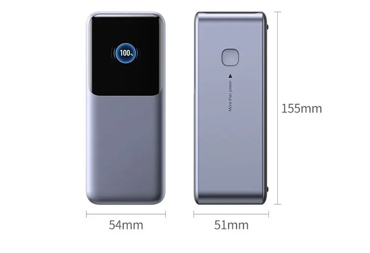 200W PD3.1 Power Bank 25000mAh with TFT Color Screen, 100W Fast Charging for Laptop and Phone, Portable Power Bank