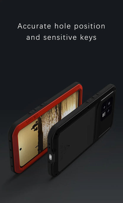 Love Mei Phone Case for Xiaomi 15 14 13 Pro 11 Silicone Military Grade Metal Protective Case Shock Proof Dust Proof Cover