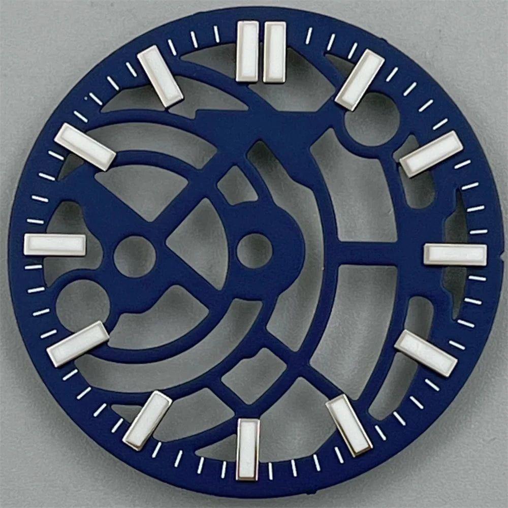 NH70 NH72 29mm black white green blue Hollowing Out Watch Dial and Hand Set green luminous Fit  NH70 NH72  Movt