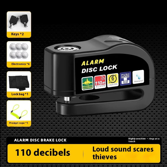 Bike Lock Bicycle Disc Brake Lock Alarm Protection Electric Bikes Locks Motorcycle Brake Disc Anti-theft Locks Cycling Equipment