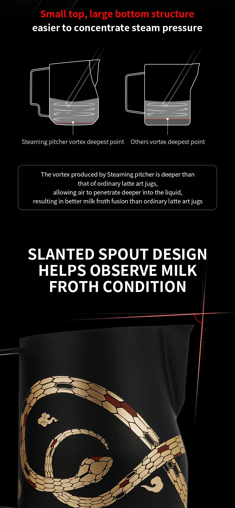 MHW-3BOMBER Coffee Milk Frothing Jug Latte Art Cup Stainless Steel Milk Frother Pitcher Jug Espresso Coffee Accessories