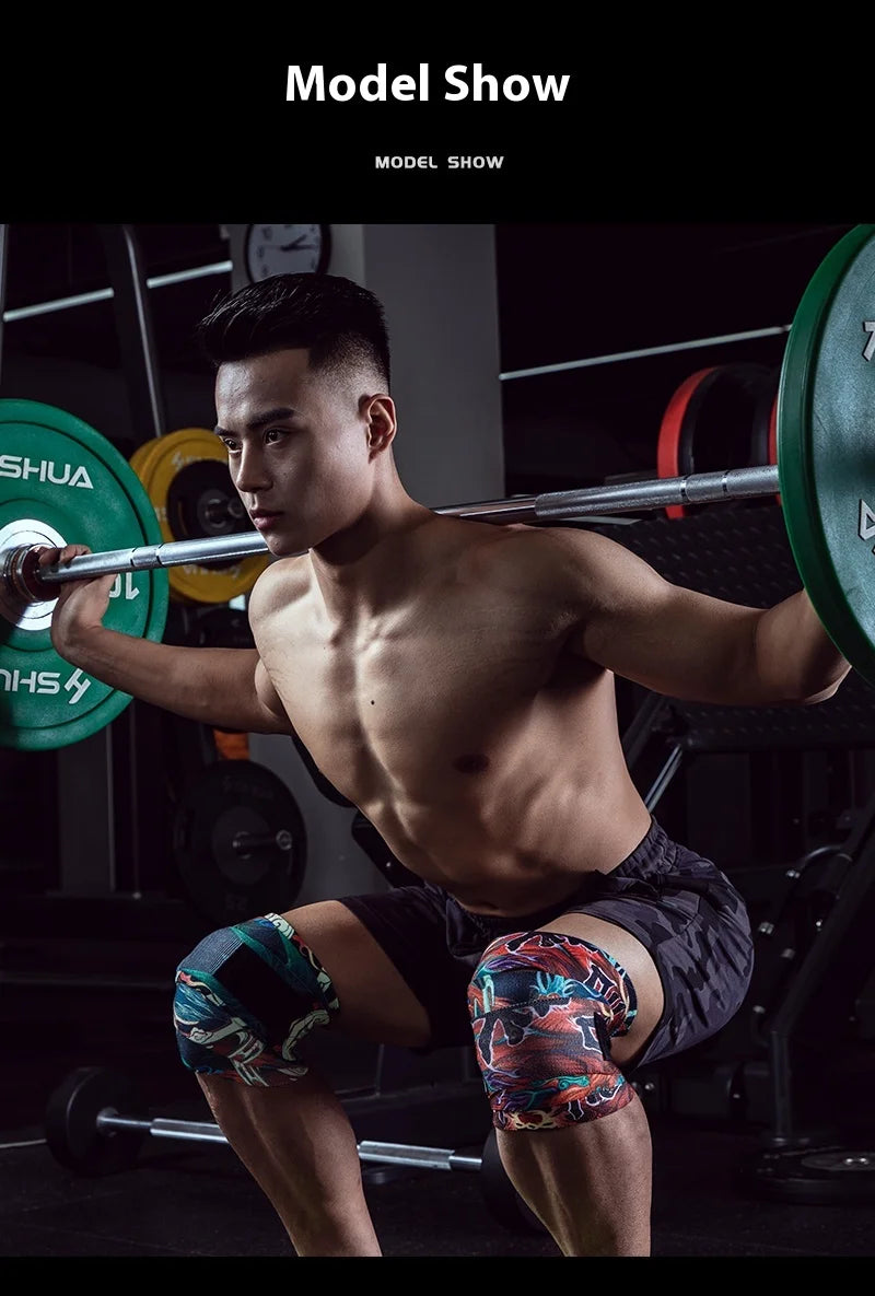 Fitness Knee Wraps for Weightlifting Workout Knee Pad Straps Weight Lifting Deadlift Bench Press Powerlifting Knee Protector