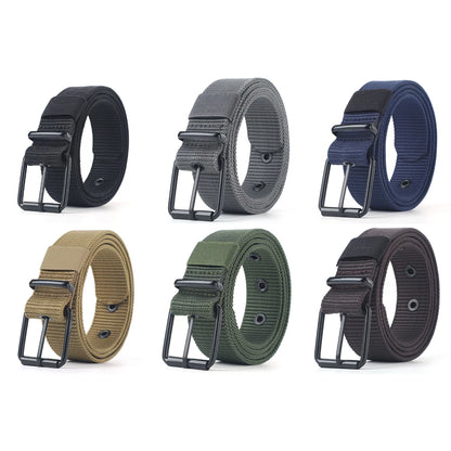Perforated Canvas Belt Men's Needle Buckle Belt Student Youth Korean Adjustable Multi-Hole Belt Student Jeans Belt