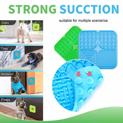 Pet Lick Silicone Mat for Dogs Pet Slow Food Plate Dog Bathing Distraction Silicone Dog Sucker Food Training Dog Feeder Supplies
