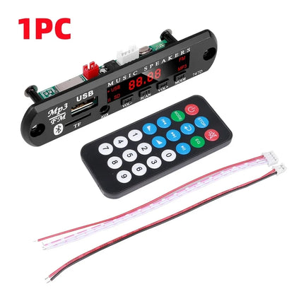 1-5PCS 9V 12V MP3 WMA Decoder Board USB AUX TF FM Radio Bluetooth 5.0 Wireless Lossless Music Player Module with Remote Control
