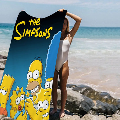 THE S-SIMPSONS Anime Cartoon Beach Towel Cute Kawaii Room Decor Bath Girls Children Hand Towels For Bathroom Shower