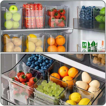 1Pc Fridge Side Door Storage Box - Kitchen Refrigerator Organizer for Vegetables Fruits Eggs - Household Food Fresh Container